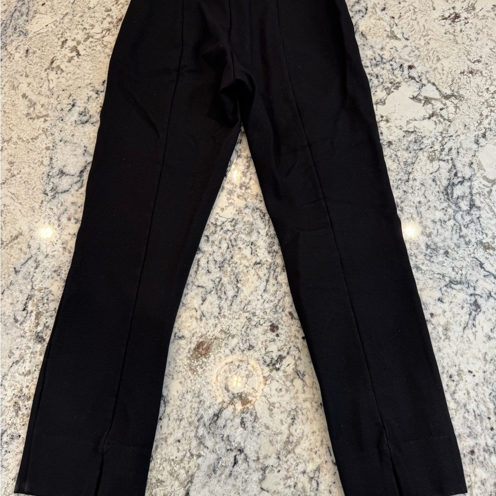 Quince Ultra-Stretch Ponte Pintuck Ankle Pants Black Petite Small Workwear - Picture 10 of 10
